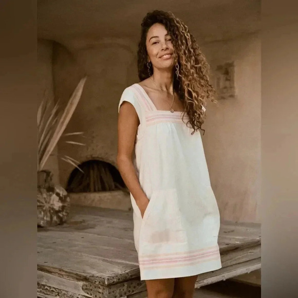 Faherty Hailee Organic Cotton Jacquard Minidress Size small - Picture 12 of 12